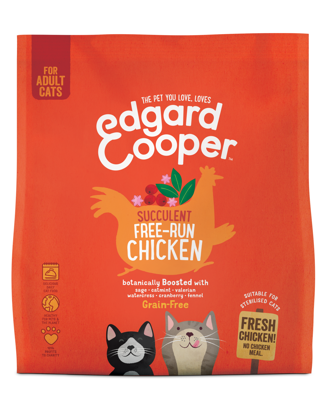 Edgard & Cooper kattenvoer Adult kip 1,75 kg